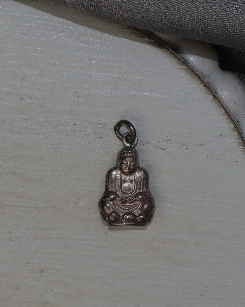 Vintage Sterling Silver Buddha Charm 1G / 0.7in